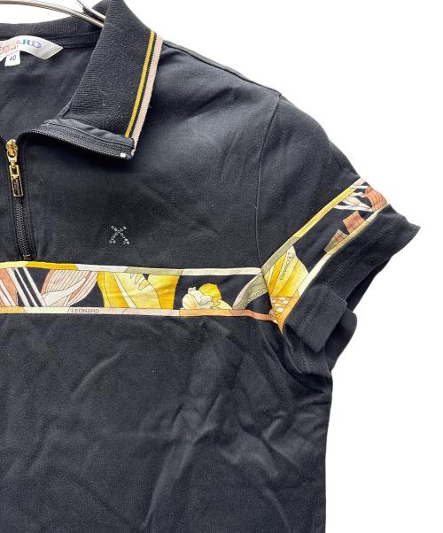LEONARD SPORT（レオナール スポーツ）LEONARD SPORT (レオナール スポーツ) ハーフジップシャツ ブラック サイズ:40の古着・服飾アイテム