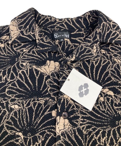 Gakkin（ガッキン）GAKKIN (ガッキン) JACQUARD LOTUS LEAVES S／S SHIRT ブラック サイズ:Mの古着・服飾アイテム