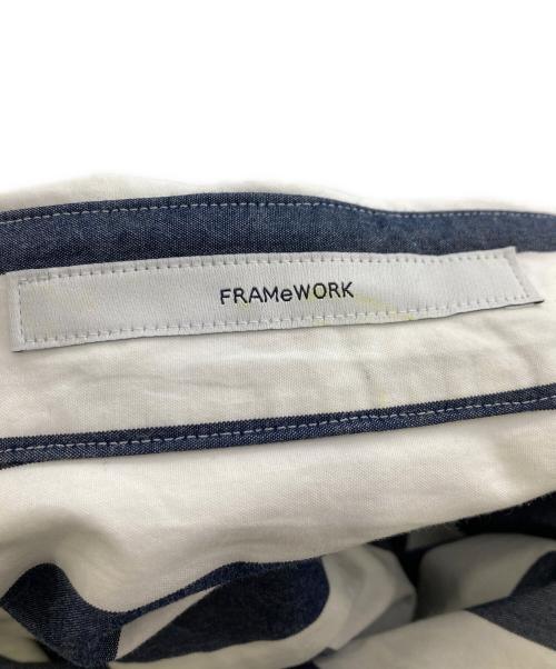 FRAMeWORK（フレームワーク）FRAMeWORK (フレームワーク) 太ピッチストライプシャツ ネイビー サイズ:FREEの古着・服飾アイテム