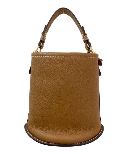 DELVAUX（デルヴォー）DELVAUX (デルヴォー) Pin Mini Bucket Surpique Vegetal - Ivory(キャメル サイズ:ミニの古着・服飾アイテム