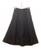 martiniqueマルティニーク）の古着「フラワージャガードタックスカート」｜ブラック