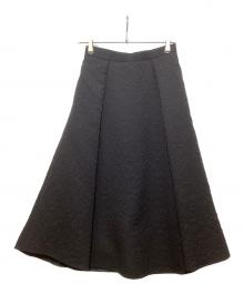 martinique（マルティニーク）の古着「フラワージャガードタックスカート」｜ブラック