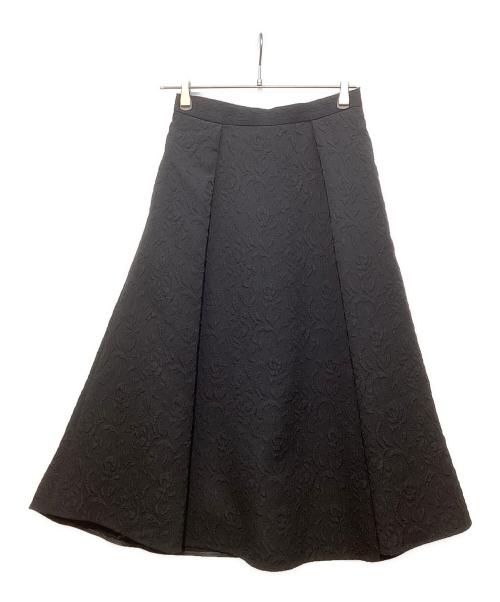 martinique（マルティニーク）martinique (マルティニーク) フラワージャガードタックスカート ブラック サイズ:1の古着・服飾アイテム