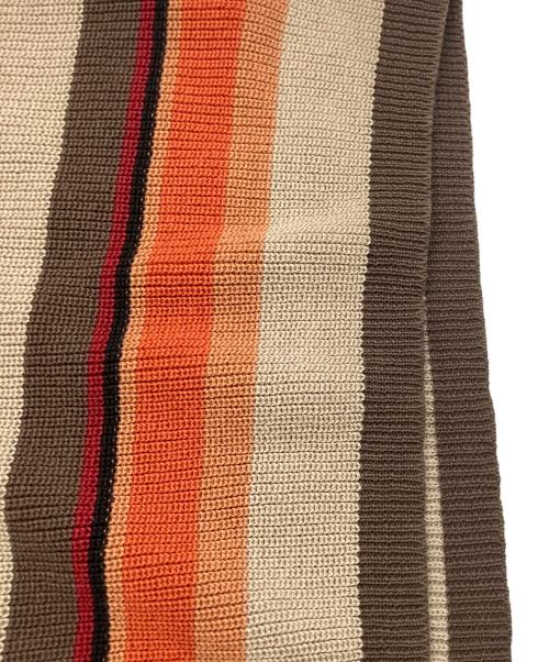 BATONER（バトナ―）BATONER (バトナ―) UNITED ARROWS (ユナイテッドアローズ) マルチボーダークルーネック半袖ニット オレンジ サイズ:2の古着・服飾アイテム