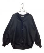 ViFormeヴィフォルム）の古着「バックフリルカーディガン」｜ブラック