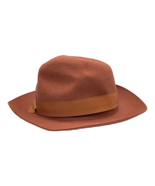 BORSALINO（ボルサリーノ）BORSALINO (ボルサリーノ) ラビットフェルトハット ブラウン サイズ:Lの古着・服飾アイテム