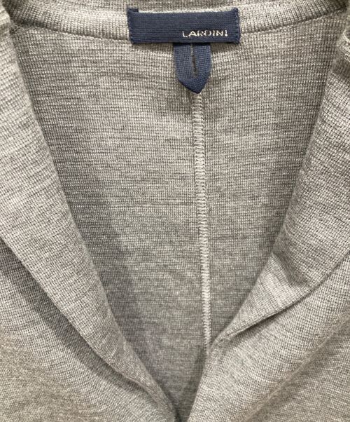 LARDINI（ラルディーニ）LARDINI (ラルディーニ) ニット2Bジャケット グレー サイズ:Ⅿの古着・服飾アイテム