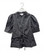 GANNIガニー）の古着「カシュクールブラウス」｜ブラック
