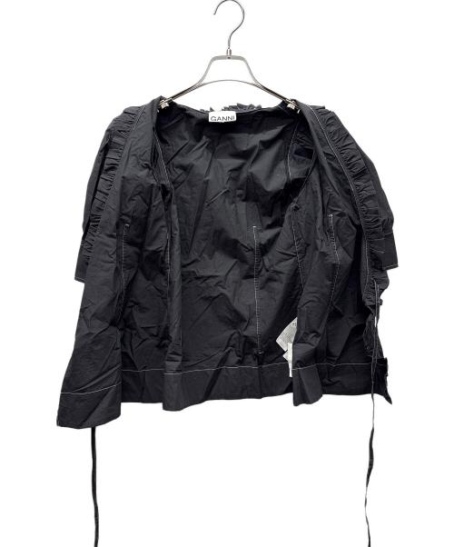 GANNI（ガニー）GANNI (ガニー) カシュクールブラウス ブラック サイズ:32の古着・服飾アイテム