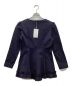 Viaggio Blu (ビアッジョブルー) Like Rubber Jersey裏起毛フリルブラウス ネイビー サイズ:1 未使用品：4000円