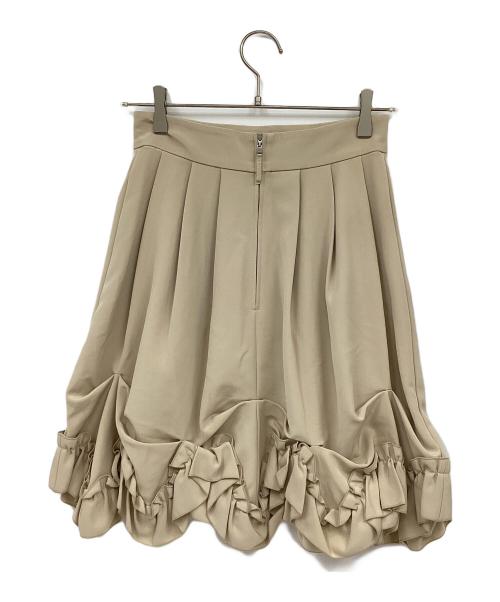 FOXEY NEWYORK（フォクシーニューヨーク）FOXEY NEWYORK (フォクシーニューヨーク) 裾フリルスカート ベージュ サイズ:40の古着・服飾アイテム