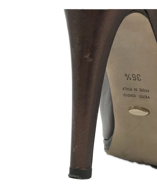 sergio rossi（セルジオロッシ）sergio rossi (セルジオロッシ) ヒールパンプス ブラウン サイズ:36 1/2の古着・服飾アイテム