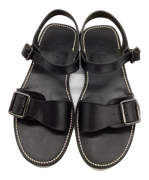 ARTS&SCIENCE（アーツアンドサイエンス）ARTS&SCIENCE (アーツアンドサイエンス) レザーサンダル ブラック サイズ:5の古着・服飾アイテム