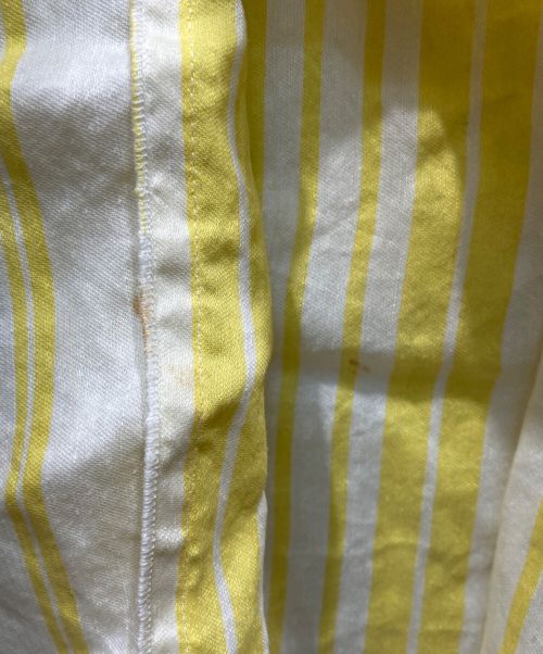 ebure（エブール）ebure (エブール) カラーストライプリネン シャツワンピース イエロー サイズ:38の古着・服飾アイテム