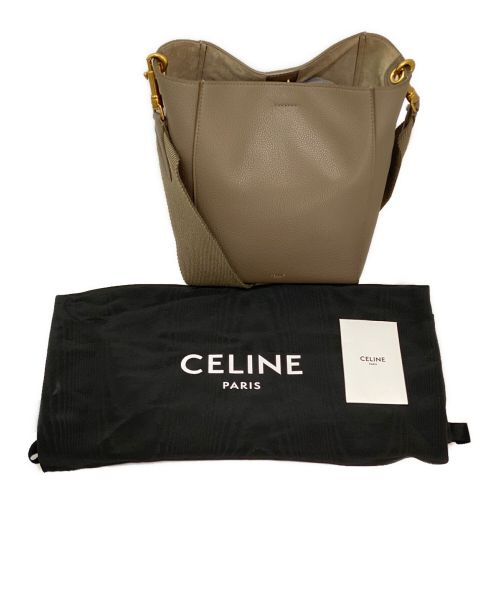 CELINE（セリーヌ）CELINE (セリーヌ) サングルバケット スモール グレーベージュ サイズ:スモールの古着・服飾アイテム