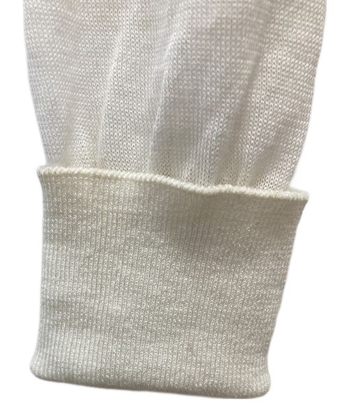 HERILL（ヘリル）HERILL (ヘリル) Ramie High Gauge Crewneck ホワイトの古着・服飾アイテム