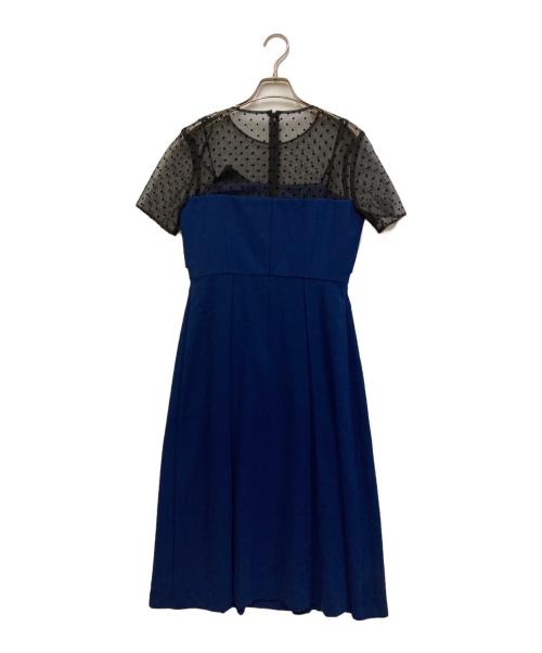 Diagram（ダイアグラム）Diagram (ダイアグラム) フロントリボンドレープワンピース ブルー サイズ:SIZE 38の古着・服飾アイテム