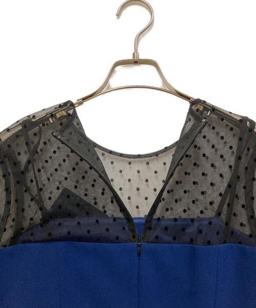 Diagram（ダイアグラム）Diagram (ダイアグラム) フロントリボンドレープワンピース ブルー サイズ:SIZE 38の古着・服飾アイテム