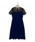 Diagram（ダイアグラム）の古着「フロントリボンドレープワンピース」｜ブルー