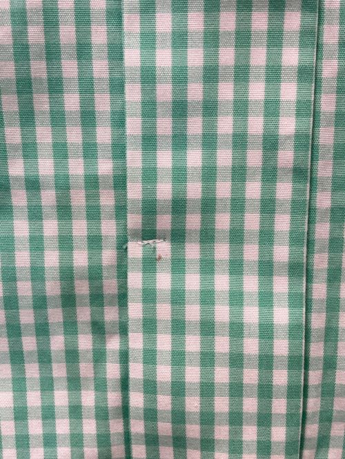 YORI（ヨリ）yori (ヨリ) ギンガムリボンパフスリーブブラウス グリーン サイズ:SIZE Freeの古着・服飾アイテム