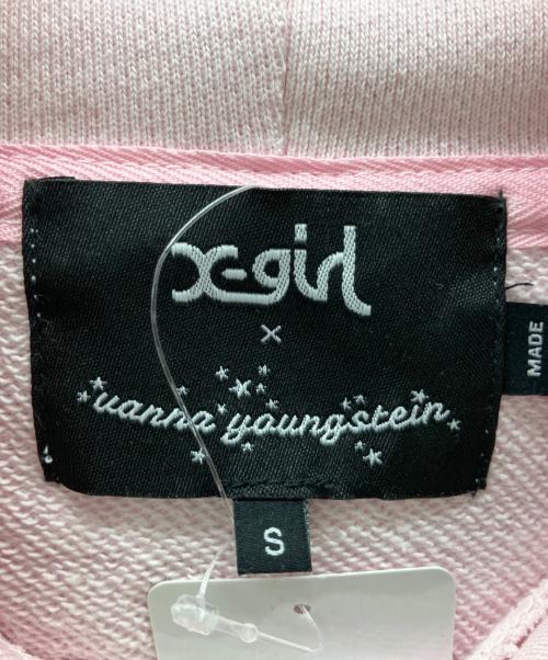X-GIRL（エックスガール）X-GIRL (エックスガール) VANNA SWEAT HOODIE ピンク サイズ:S 未使用品の古着・服飾アイテム