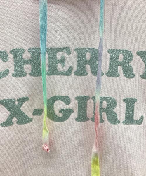 X-GIRL（エックスガール）X-GIRL (エックスガール) VANNA SWEAT HOODIE ピンク サイズ:S 未使用品の古着・服飾アイテム