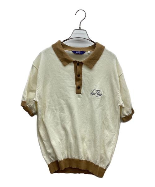 SPECIAL GUEST（スペシャルゲスト）Special Guest (スペシャルゲスト) SG S/S Knit Polo Shirts アイボリー サイズ:Mの古着・服飾アイテム