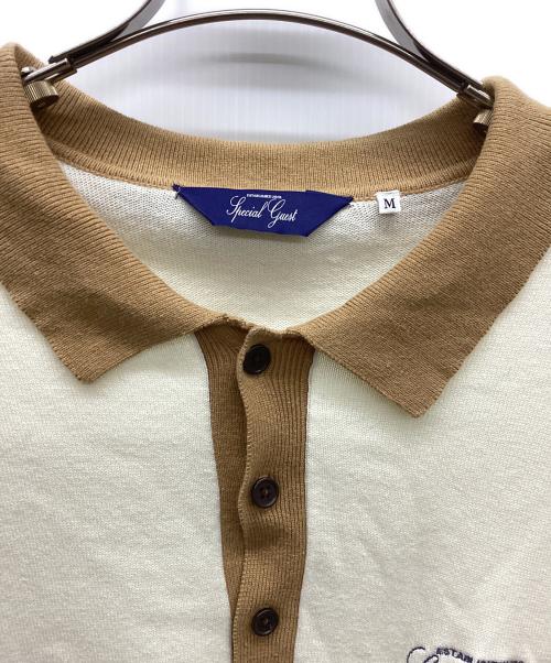 SPECIAL GUEST（スペシャルゲスト）Special Guest (スペシャルゲスト) SG S/S Knit Polo Shirts アイボリー サイズ:Mの古着・服飾アイテム