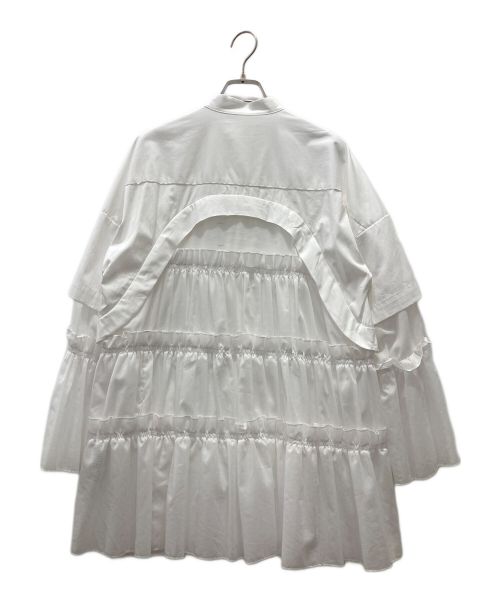 ENFOLD（エンフォルド）ENFOLD (エンフォルド) ドッキングシャツ ホワイト サイズ:38の古着・服飾アイテム