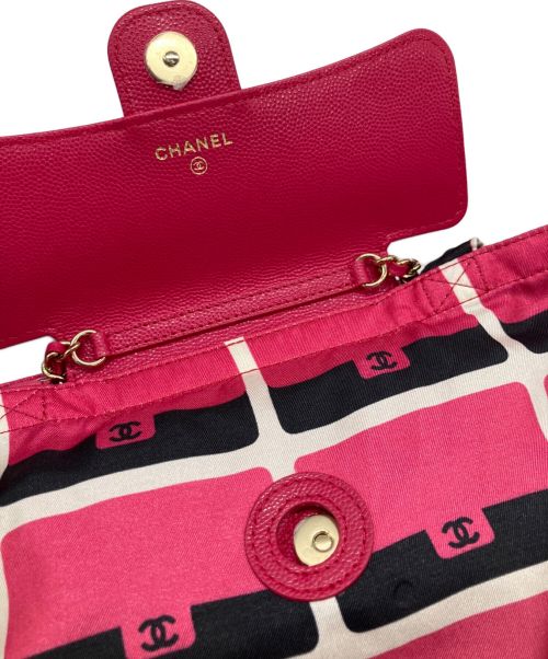 CHANEL（シャネル）CHANEL (シャネル) チェーンショルダーエコバッグ ショッキングピンクの古着・服飾アイテム