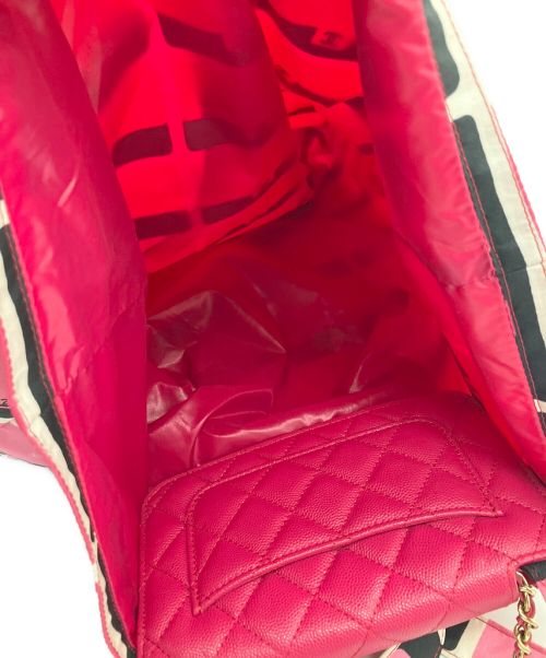 CHANEL（シャネル）CHANEL (シャネル) チェーンショルダーエコバッグ ショッキングピンクの古着・服飾アイテム