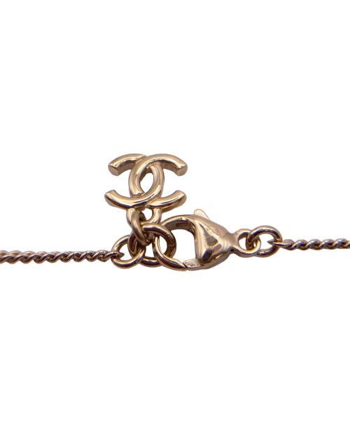 CHANEL（シャネル）CHANEL (シャネル) マトラッセバッグモチーフネックレス ピンク×ゴールドの古着・服飾アイテム