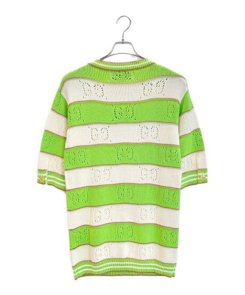 GUCCI（グッチ）GUCCI (グッチ) ストライプ GG コットン セーター サイズ:XSの古着・服飾アイテム