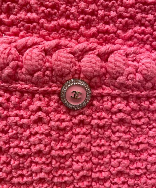 CHANEL（シャネル）CHANEL (シャネル) コットンニットベスト ピンク サイズ:36の古着・服飾アイテム