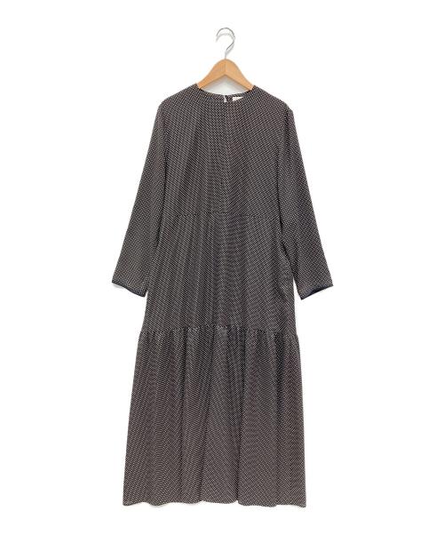 BALLSEY（ボールジィ）BALLSEY (ボールジィ) ミニドットプリント フレアギャザーワンピース ブラック サイズ:36 未使用品の古着・服飾アイテム