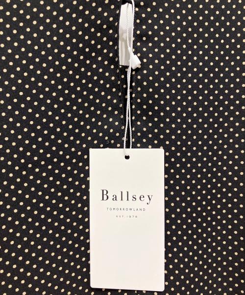 BALLSEY（ボールジィ）BALLSEY (ボールジィ) ミニドットプリント フレアギャザーワンピース ブラック サイズ:36 未使用品の古着・服飾アイテム