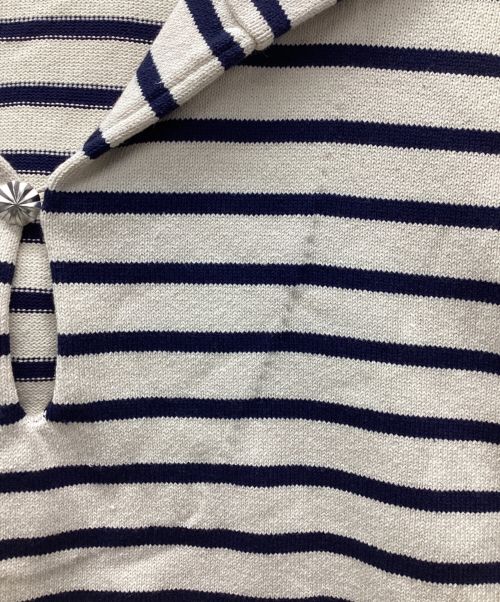 FRAMeWORK（フレームワーク）FRAMeWORK (フレームワーク) BORDER MEXICAN HOODIE アイボリー×ネイビー サイズ:FREEの古着・服飾アイテム