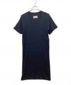 MM6 Maison Margielaエムエムシックスメゾンマルジェラ）の古着「デザインカットソー」｜ブラック