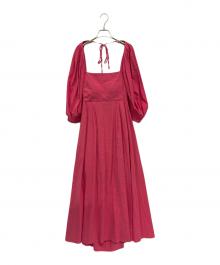 Rosarymoon（ロザリームーン）の古着「バイオリネンバルーンワンピース」｜ピンク