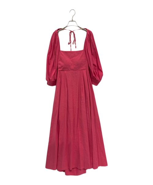 Rosarymoon（ロザリームーン）Rosarymoon (ロザリームーン) バイオリネンバルーンワンピース ピンク サイズ:Regularの古着・服飾アイテム