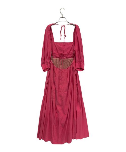 Rosarymoon（ロザリームーン）Rosarymoon (ロザリームーン) バイオリネンバルーンワンピース ピンク サイズ:Regularの古着・服飾アイテム