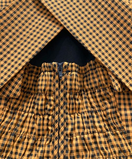 COEL（コエル）COEL (コエル) ギンガムチェックサロペットワンピース オレンジ サイズ:38の古着・服飾アイテム