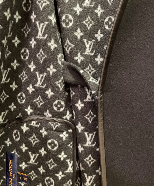 LOUIS VUITTON（ルイ ヴィトン）LOUIS VUITTON (ルイ ヴィトン) レザーパイピングモノグラムコート ネイビー サイズ:34の古着・服飾アイテム