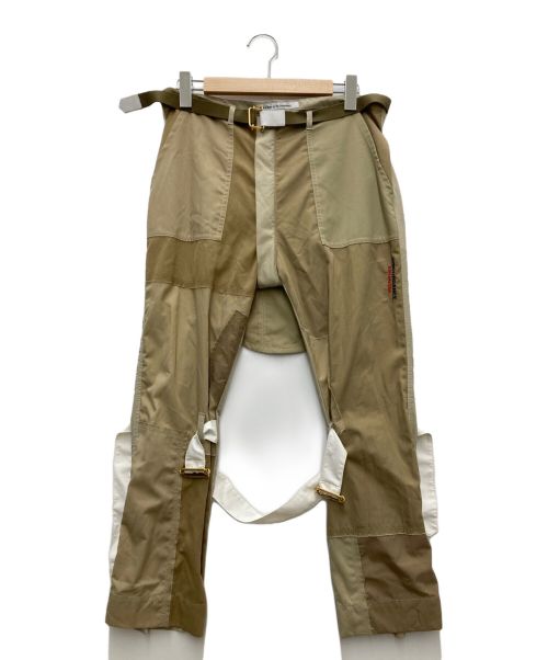 Children of the Discordance（チルドレン オブ ザ ディスコーダンス）Children of the Discordance (チルドレン オブ ザ ディスコーダンス) RE-CONSTRUCTED MIL FABRIC BONDAGE PANTS ベージュ サイズ:1の古着・服飾アイテム