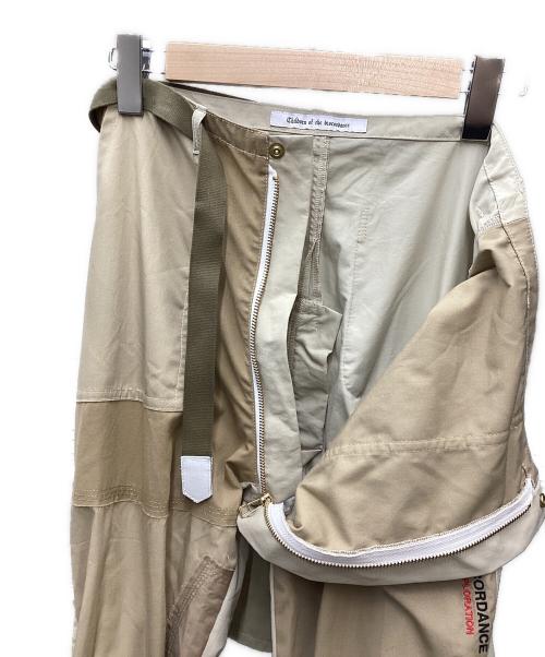Children of the Discordance（チルドレン オブ ザ ディスコーダンス）Children of the Discordance (チルドレン オブ ザ ディスコーダンス) RE-CONSTRUCTED MIL FABRIC BONDAGE PANTS ベージュ サイズ:1の古着・服飾アイテム