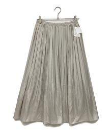 COLLAGE GALLARDAGALANTE（コラージュ ガリャルダガランテ）の古着「ブライトサテンプリーツスカート」｜ベージュ