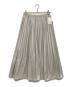COLLAGE GALLARDAGALANTE（コラージュ ガリャルダガランテ）の古着「ブライトサテンプリーツスカート」｜ベージュ