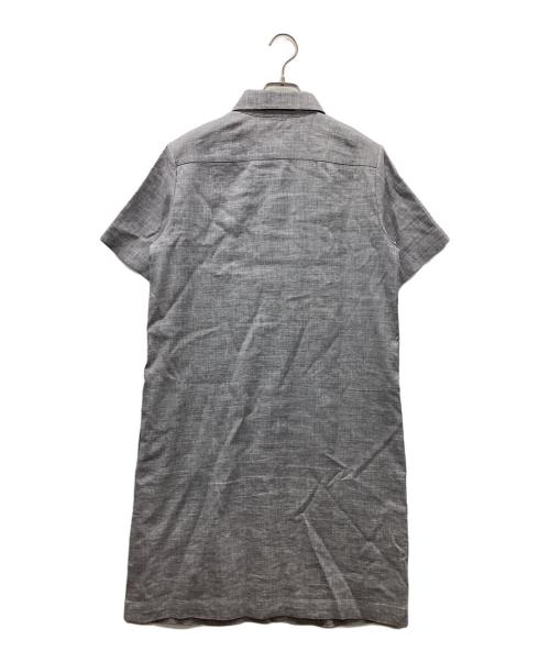 theory（セオリー）theory (セオリー) リネン混S/Sシャツワンピース グレー サイズ:Sの古着・服飾アイテム
