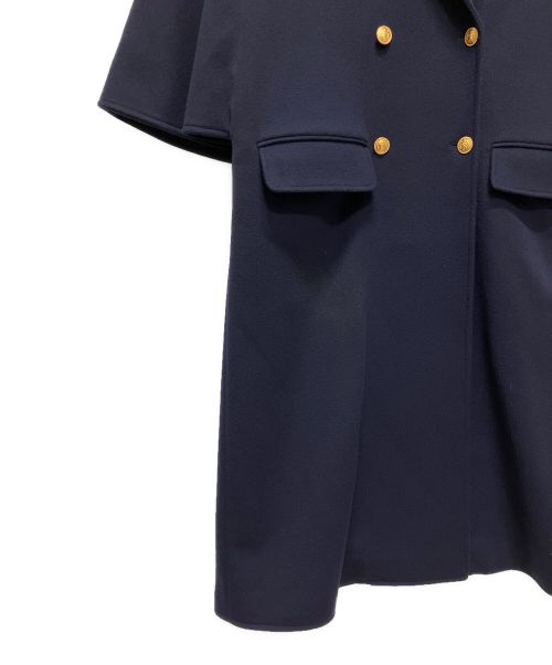 GUCCI（グッチ）GUCCI (グッチ) ソフトメルトンフレアスリーブコート ネイビー サイズ:40の古着・服飾アイテム