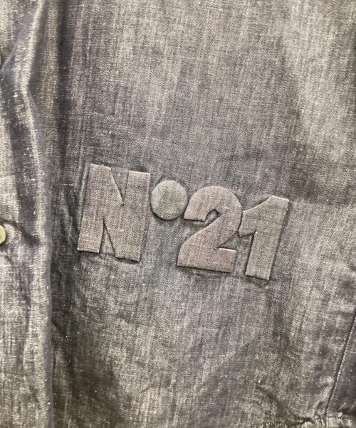 N°21（ヌメロヴェントゥーノ）N°21 (ヌメロヴェントゥーロ) リネンコットンシャツ インディゴ サイズ:46の古着・服飾アイテム